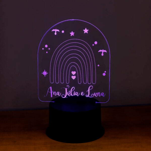 Luminária Arco-Íris (Personalizada LED)