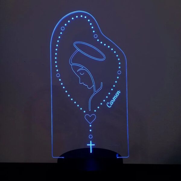 Luminária Nossa Sra. Terço (Personalizada LED)