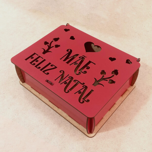 Caixa MDF Feliz Natal Personalizada