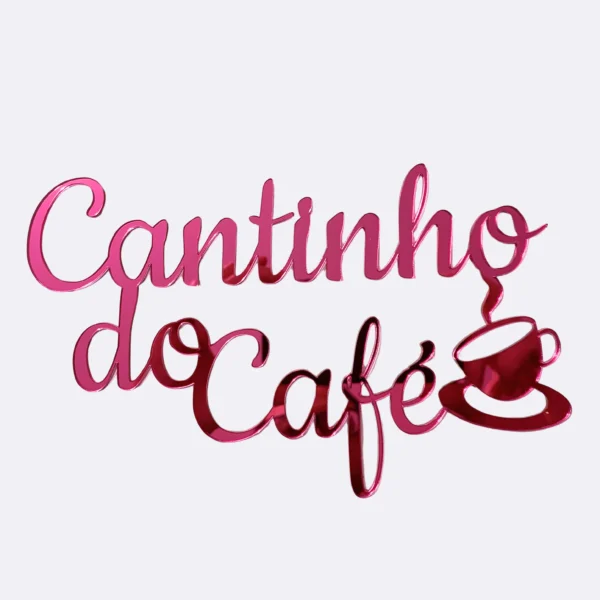 Cantinho do Café em Acrílico Adesivo