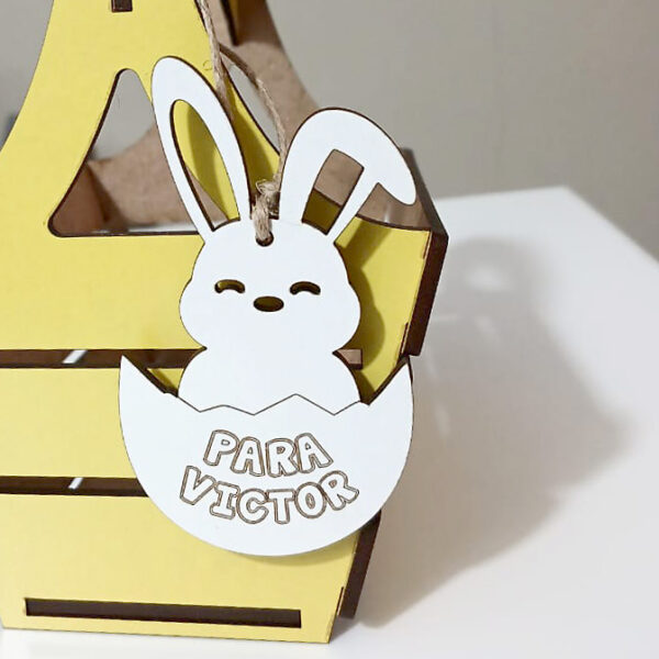 Tag MDF Personalizado Páscoa Kit 6 unidades