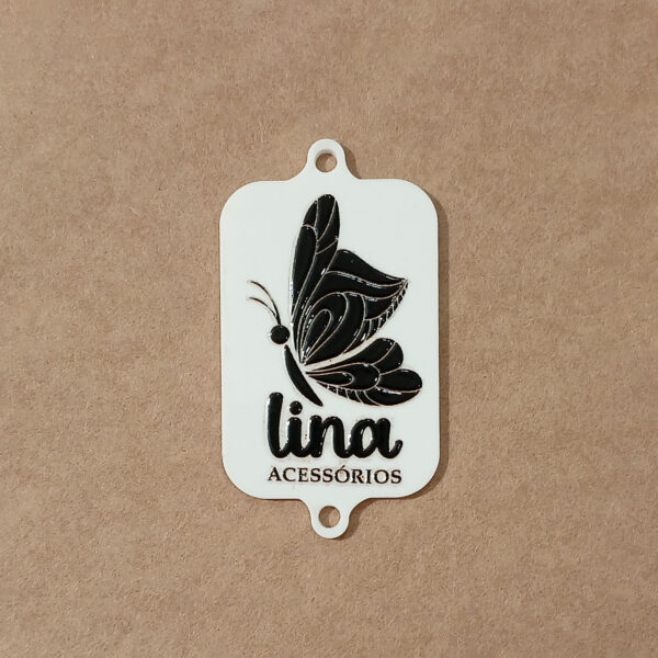 TAG em Acrílico Personalizada Logo DTF (10unid)