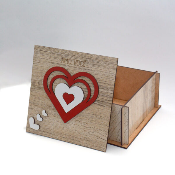 Caixa "Amo Você" em MDF 3mm (Dia dos Namorados)