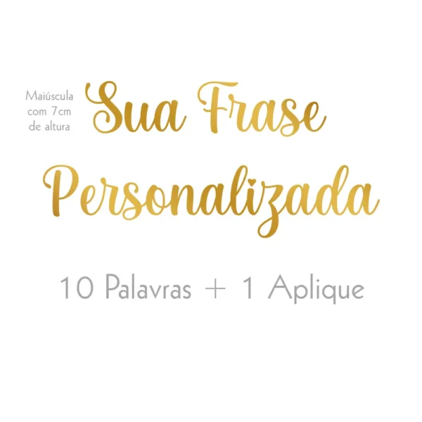 Frase Personalizada - Letreiro em Acrílico Dourado - Imagem 2